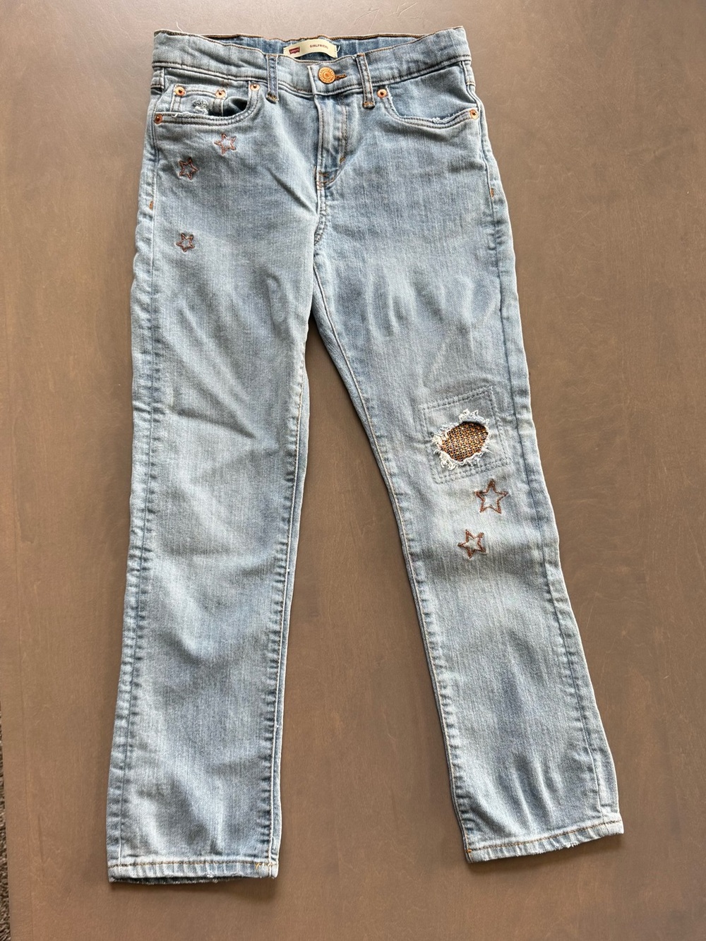 Levi's Kids' Light-Wash Star & Sequin Embellished Jeans